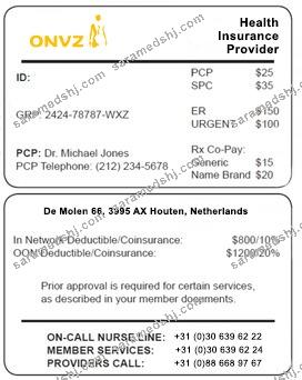 Netherlands health insurance card